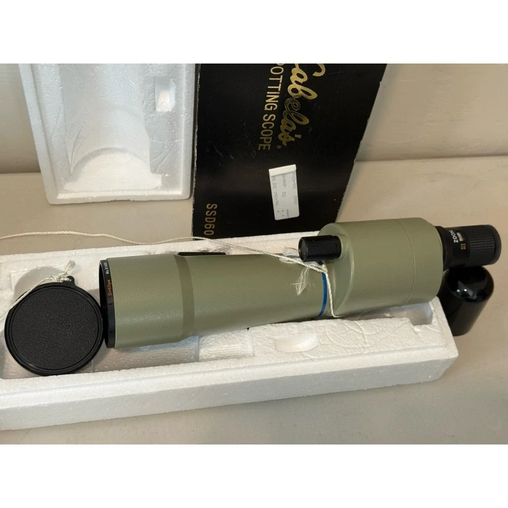 Vintage Cabela's SSD600 20x-60x 60mm Straight Spotting Scope Japan Optics Boxed